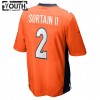 Denver Broncos Tröjor Patrick Surtain II 2 Nike Orange 2021 NFL Draft - Barn